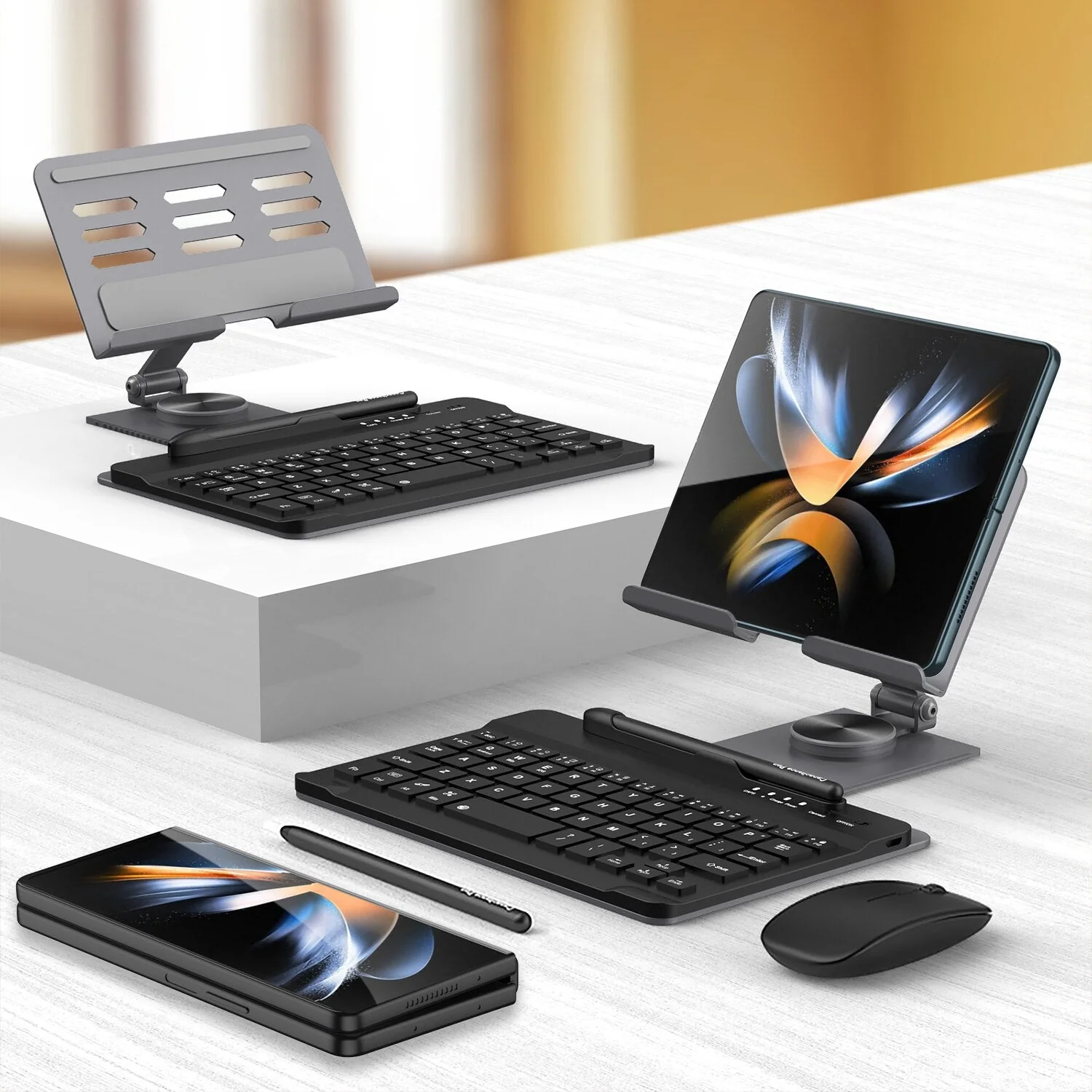 Magnetic Foldable Wireless Pro Keyboard Tablet Holder - Image 8