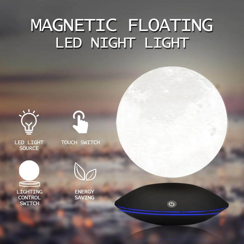 Magnetic Levitating 360 Rotating Moon Night Lamp - Image 3
