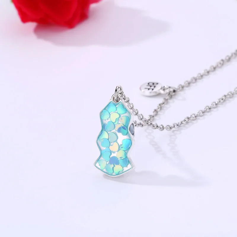 Magnetic Peach Broken Heart Necklace - Image 5