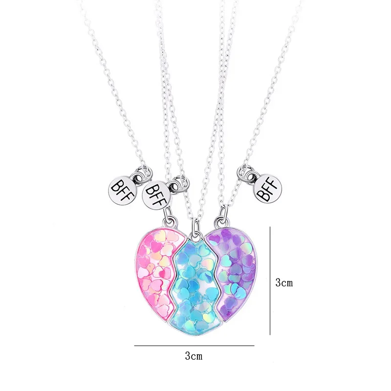 Magnetic Peach Broken Heart Necklace - Image 6
