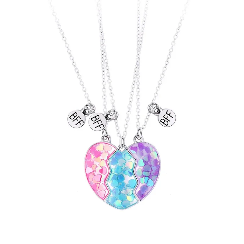 Magnetic Peach Broken Heart Necklace - Image 7