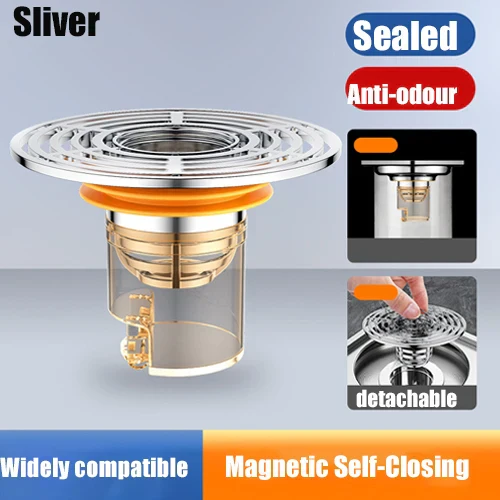 Magnetic Self-Closing Anti-Odor Bathroom Strainer Cover - Image 11