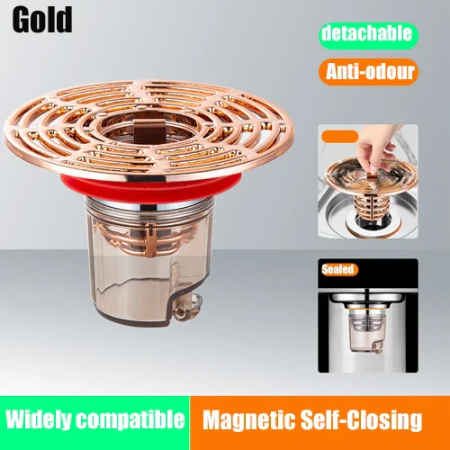 Magnetic Self-Closing Anti-Odor Bathroom Strainer Cover - Image 12