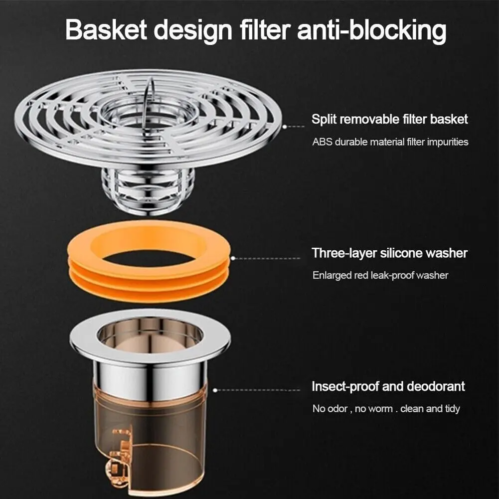 Magnetic Self-Closing Anti-Odor Bathroom Strainer Cover - Image 7