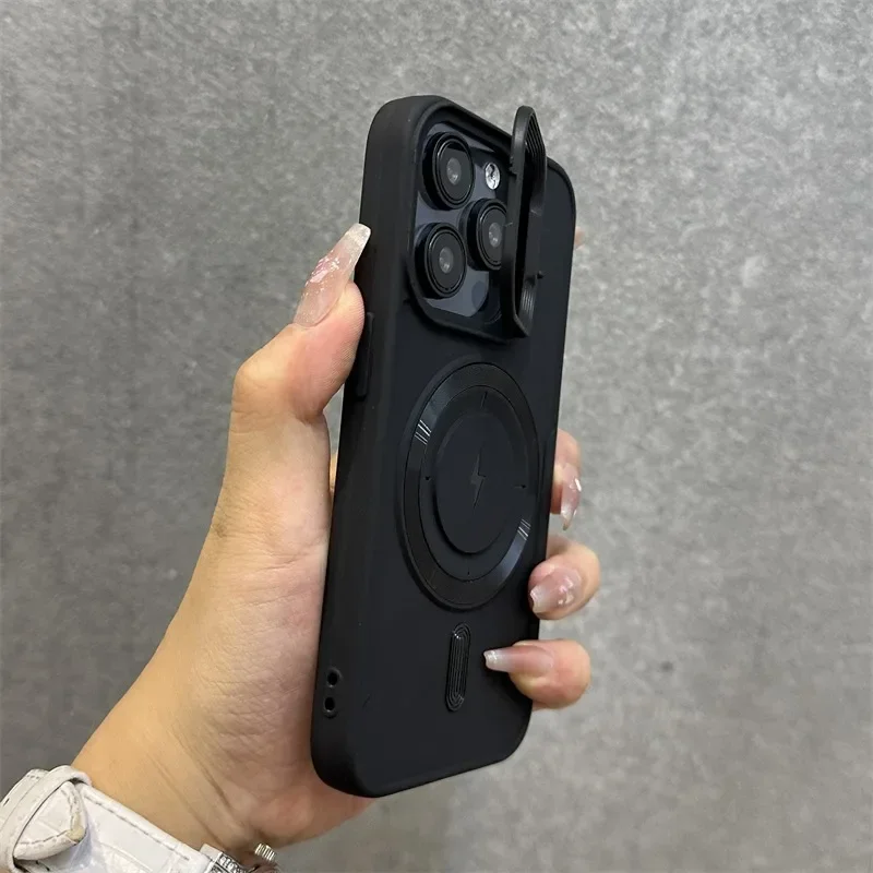 Magnetic Soft Wrist Bracket Lens Cover iPhone Case - Image 11