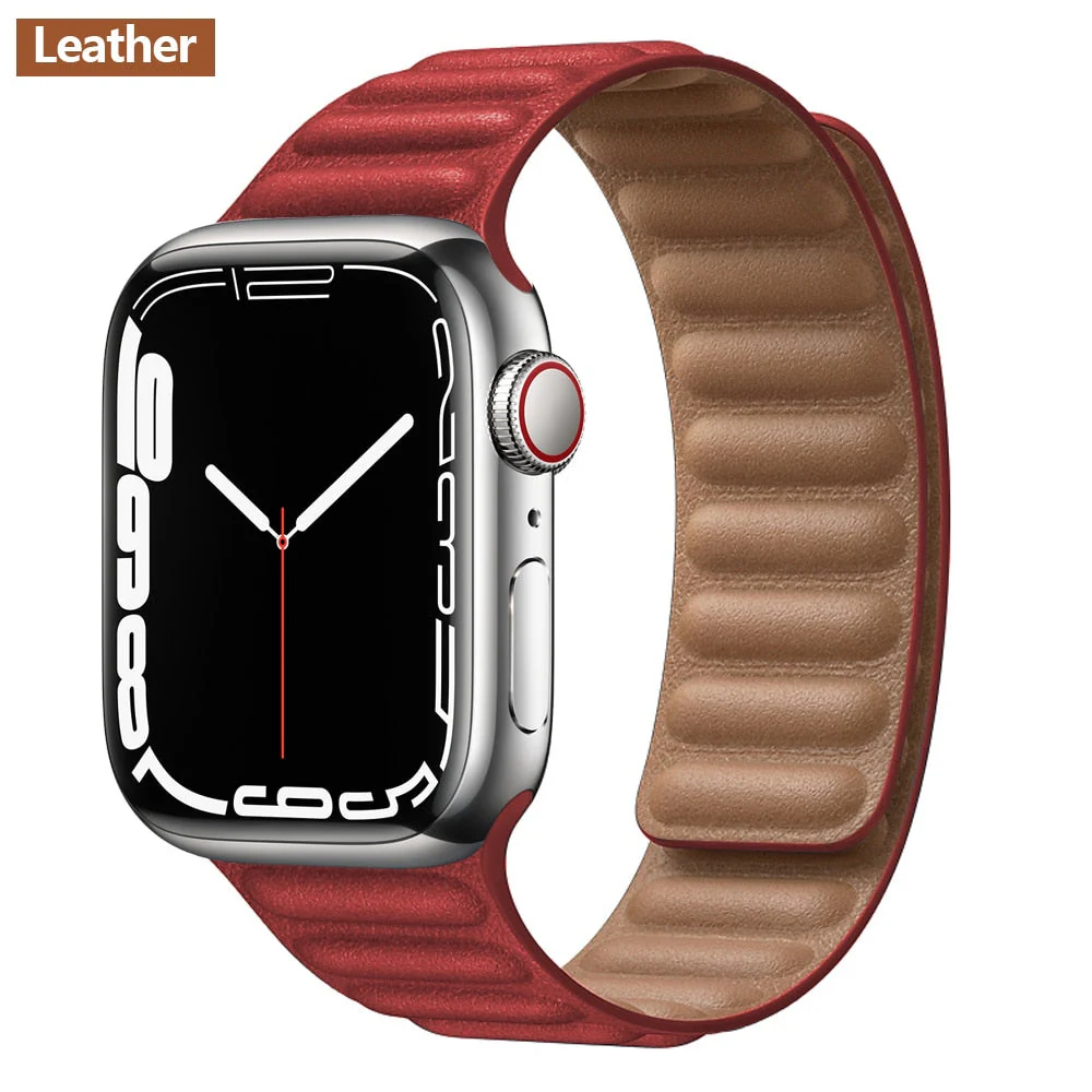 Magnetic Strap Leather Smart Watch Band - Image 11
