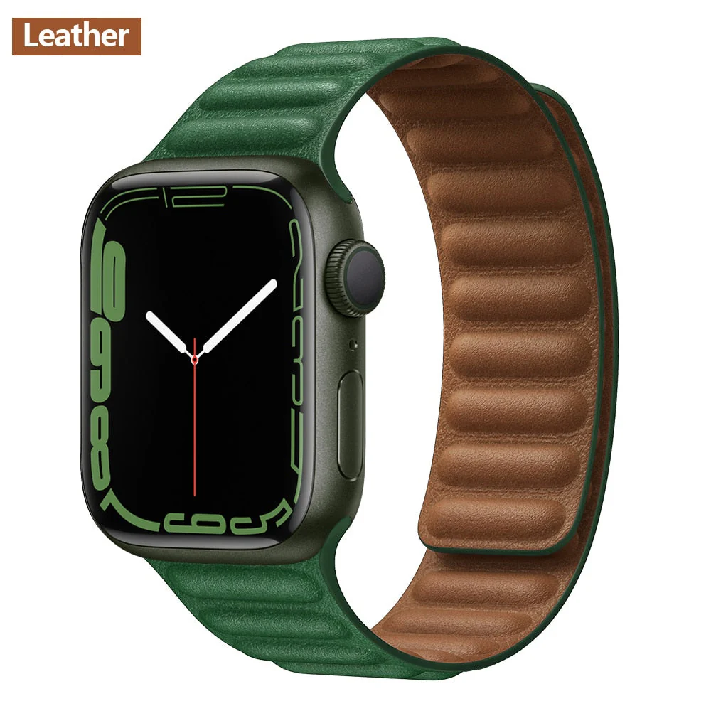 Magnetic Strap Leather Smart Watch Band - Image 15