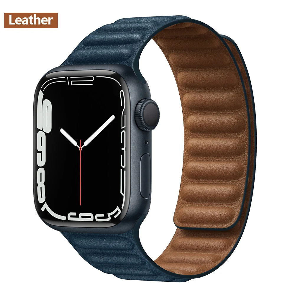 Magnetic Strap Leather Smart Watch Band - Image 18