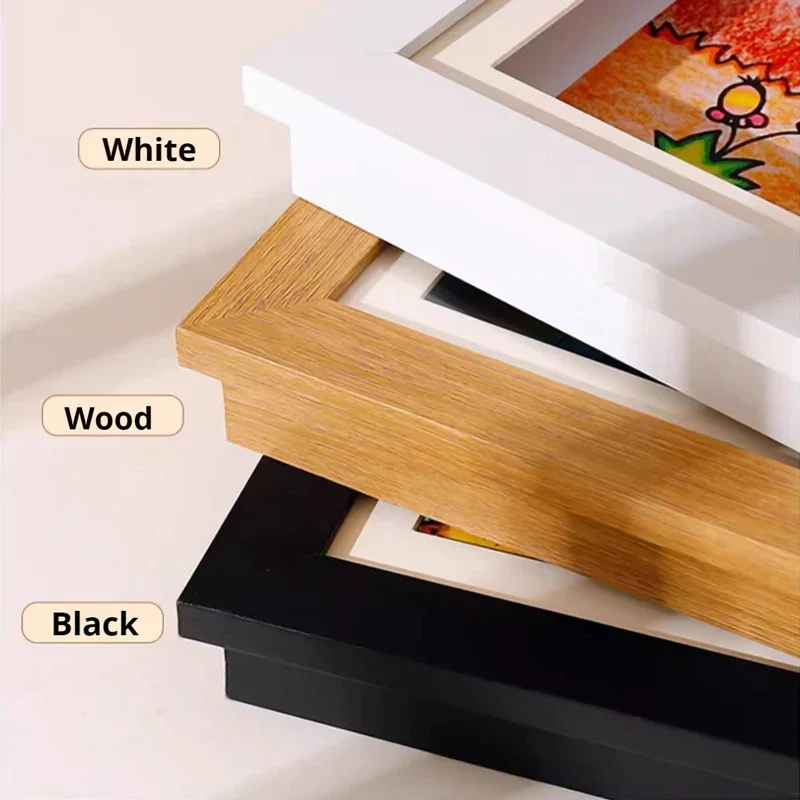 Magnetic Wooden Kids Easy Open Art Frame - Image 3