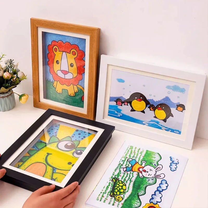 Magnetic Wooden Kids Easy Open Art Frame - Image 5