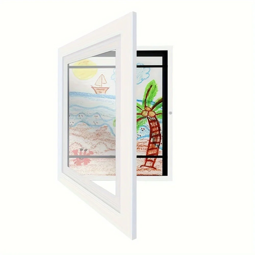 Magnetic Wooden Kids Easy Open Art Frame - Image 7
