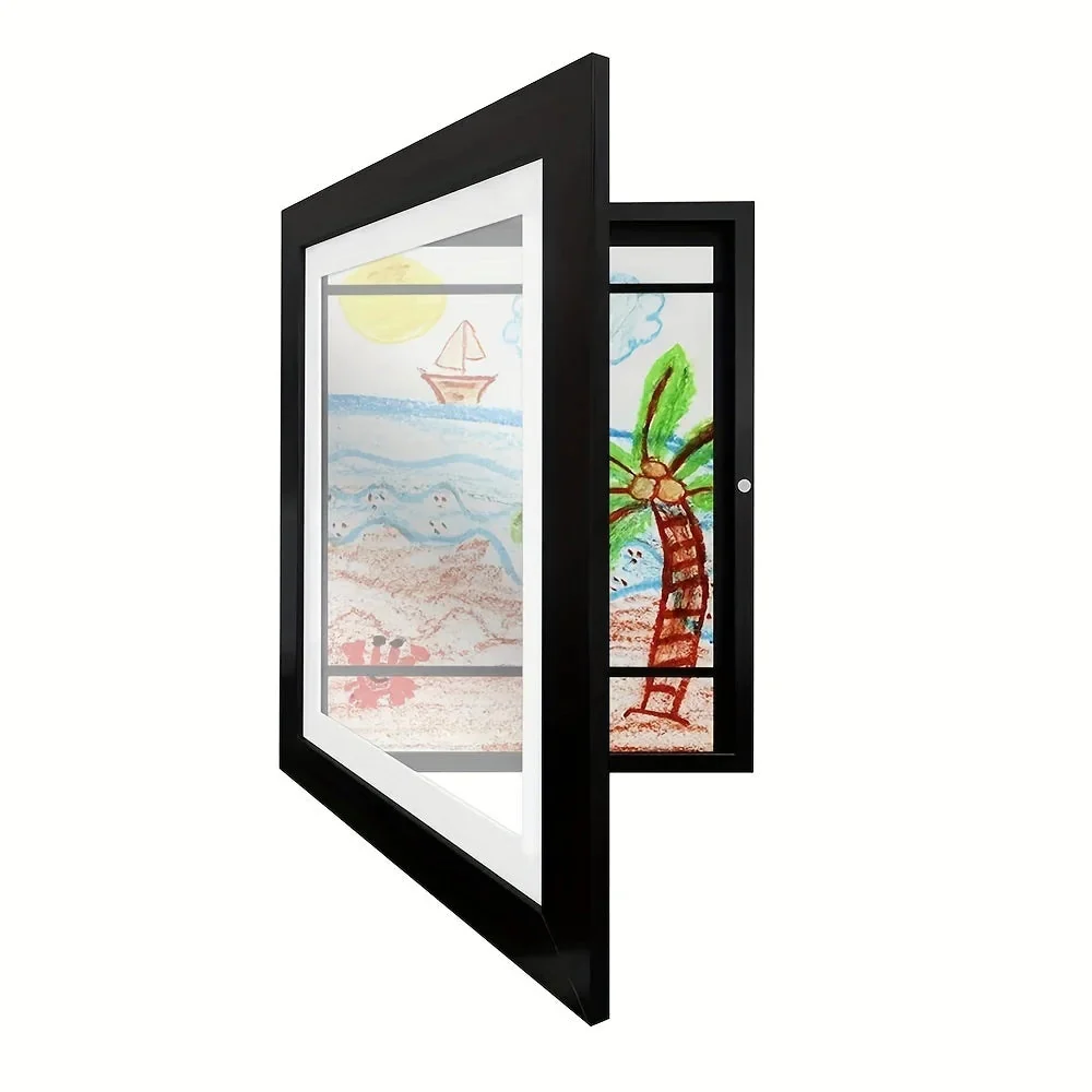 Magnetic Wooden Kids Easy Open Art Frame - Image 8