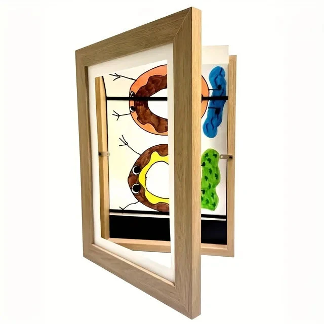 Magnetic Wooden Kids Easy Open Art Frame - Image 9