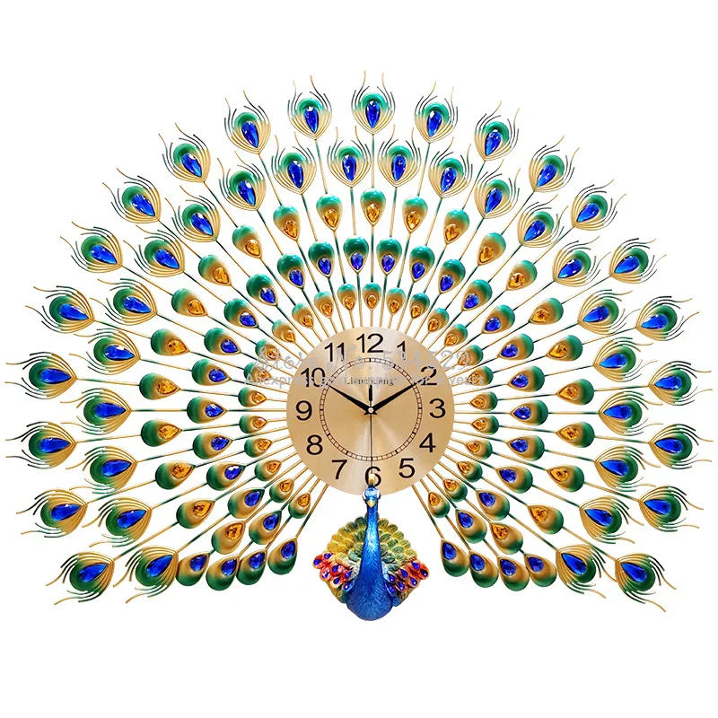 Majestic Peacock Creative Wall Clock - Image 2