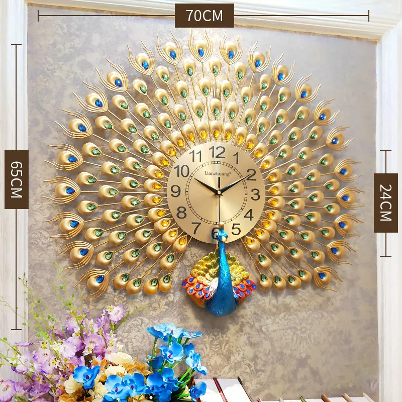 Majestic Peacock Creative Wall Clock - Image 6