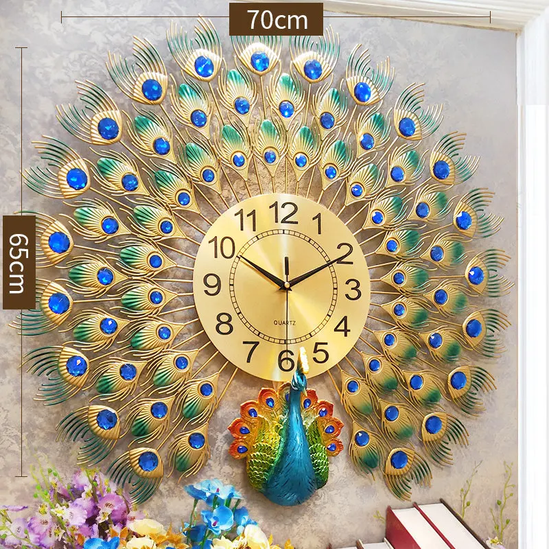Majestic Peacock Creative Wall Clock - Image 7