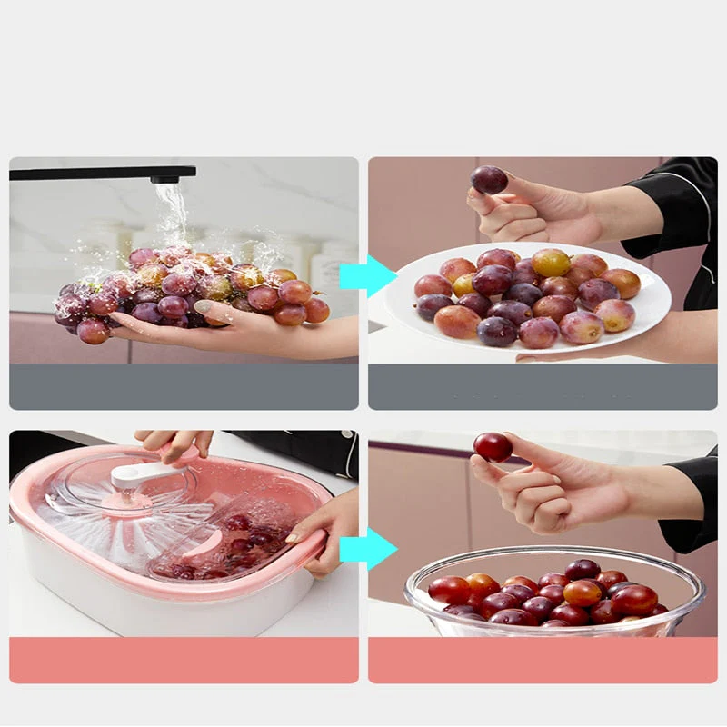 Manual Fruit Vegetable Washing Drainer Basket - Image 4