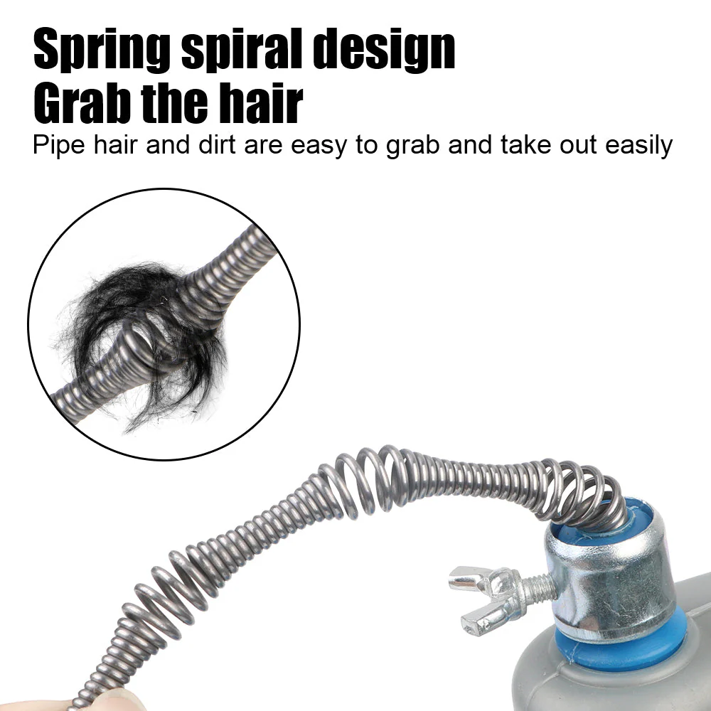 Manual Hand-Crank Drain Snake Shape Plumbing Tool - Image 3