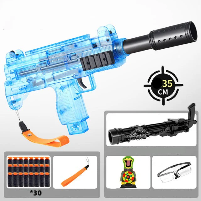 Manual Soft Bullet Submachine Toy Gun Set - Image 14