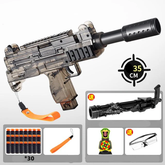 Manual Soft Bullet Submachine Toy Gun Set - Image 9