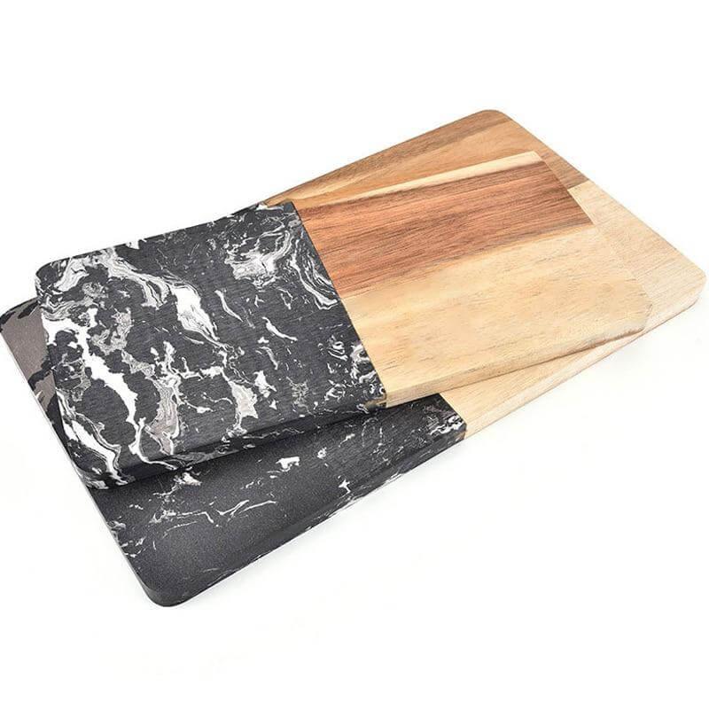 Marble & Acacia Wood Cutting Board - Image 2