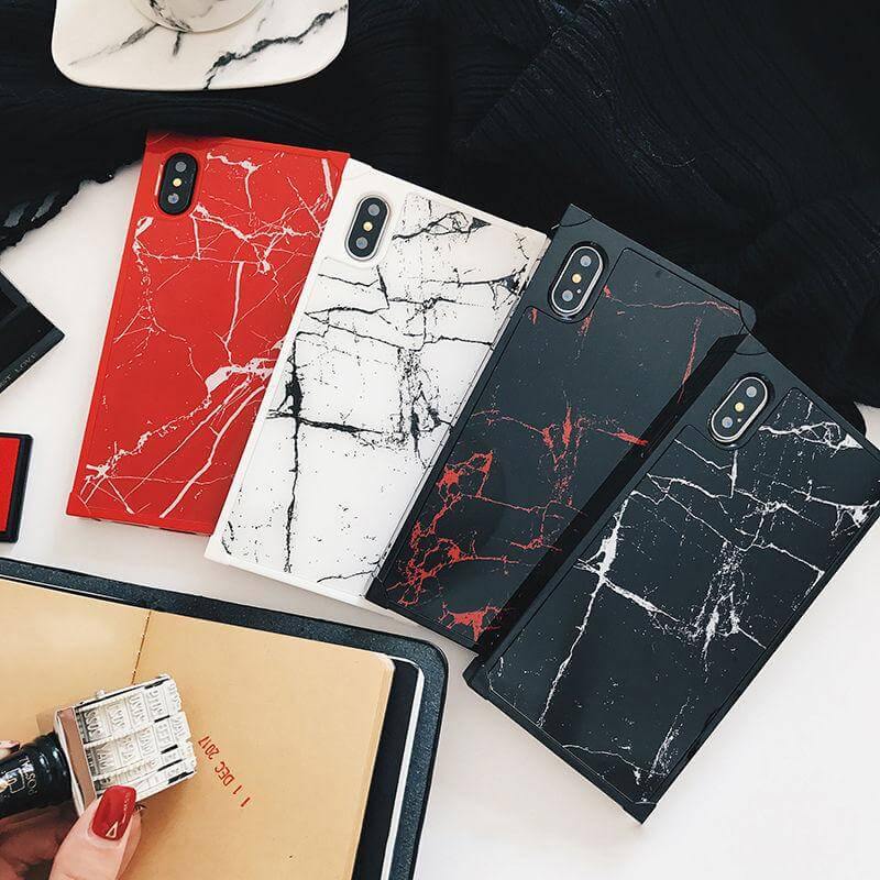 Marble Texture Square Shape Cute Iphone Cases - Image 8