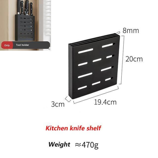Mat Black No Drill Metal Kitchen Storage - Image 12