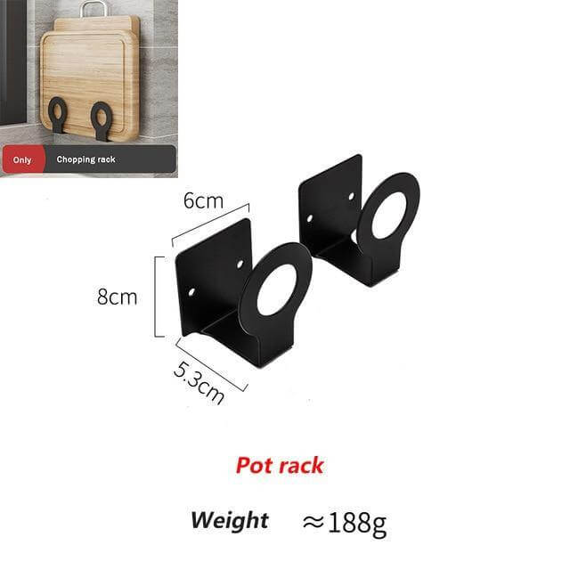 Mat Black No Drill Metal Kitchen Storage - Image 13