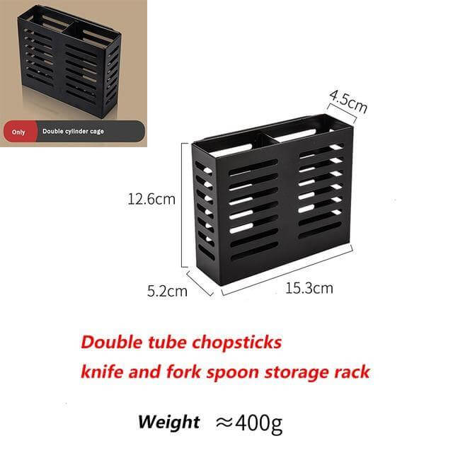 Mat Black No Drill Metal Kitchen Storage - Image 14