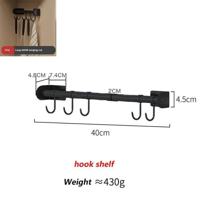 Mat Black No Drill Metal Kitchen Storage - Image 4