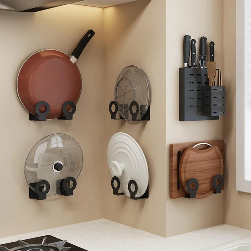 Mat Black No Drill Metal Kitchen Storage - Image 9