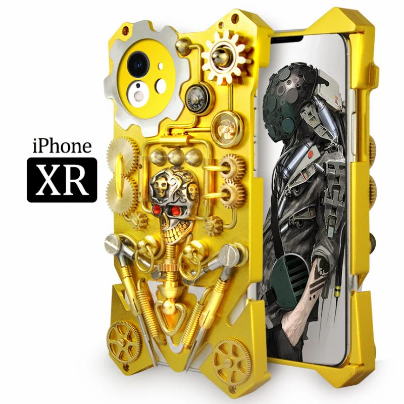 Mechanic Skull Cyberpunk Style iPhone Case - Image 13