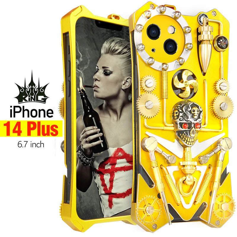 Mechanic Skull Cyberpunk Style iPhone Case - Image 15