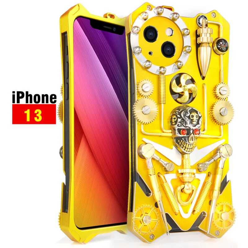 Mechanic Skull Cyberpunk Style iPhone Case - Image 20