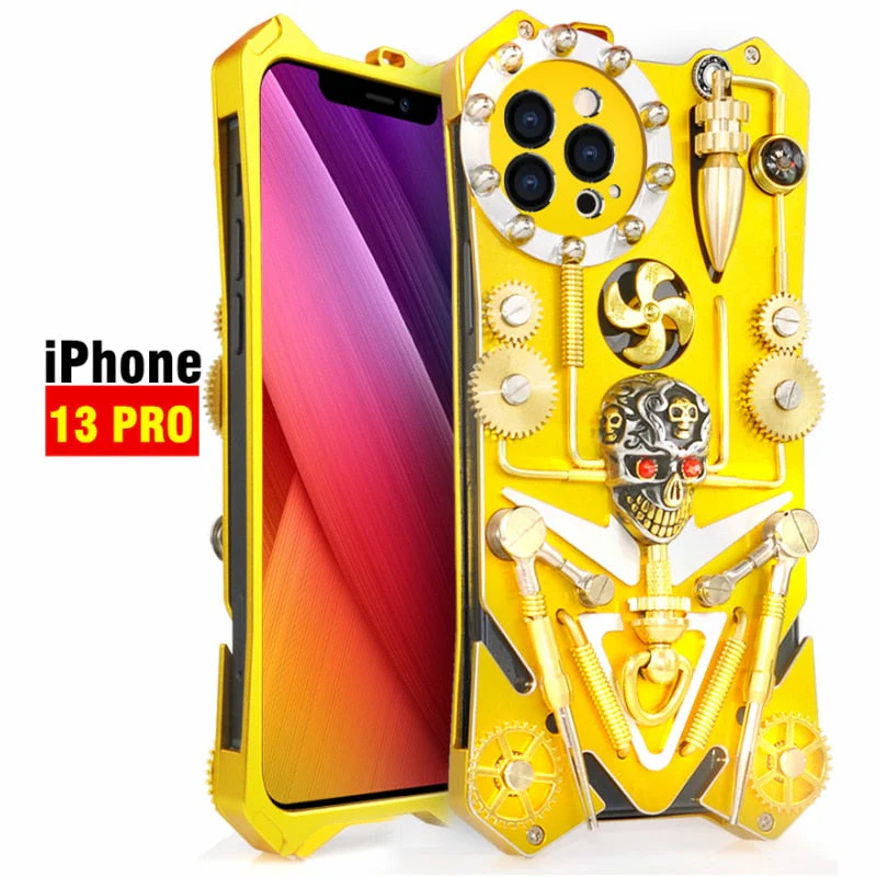 Mechanic Skull Cyberpunk Style iPhone Case - Image 21
