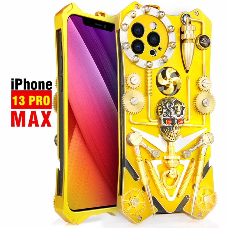 Mechanic Skull Cyberpunk Style iPhone Case - Image 7