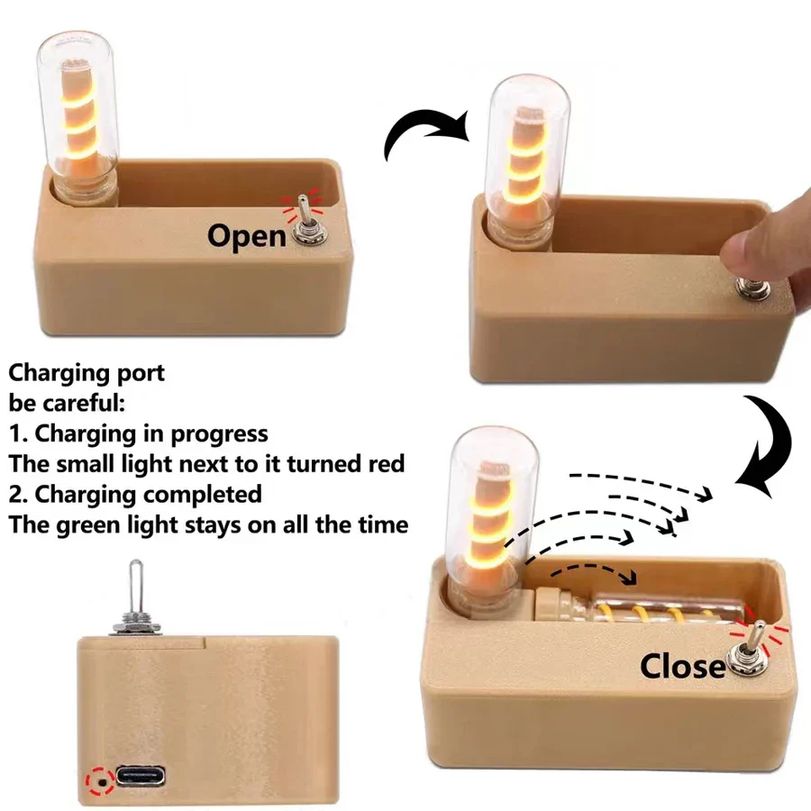 Mechanical Flip Rechargeable Night Lamp - Image 4