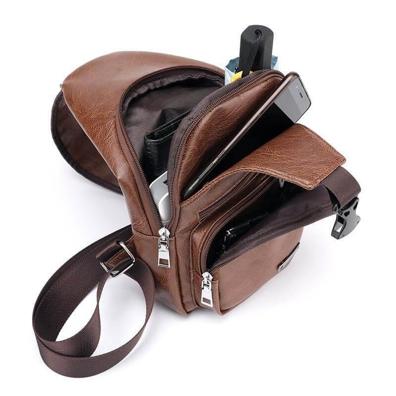 Men Leather Crossbody Bags - Image 3