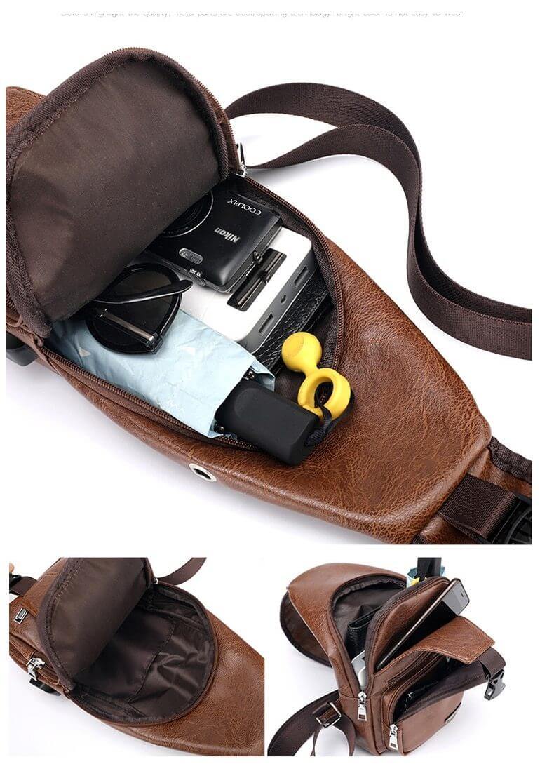 Men Leather Crossbody Bags - Image 4
