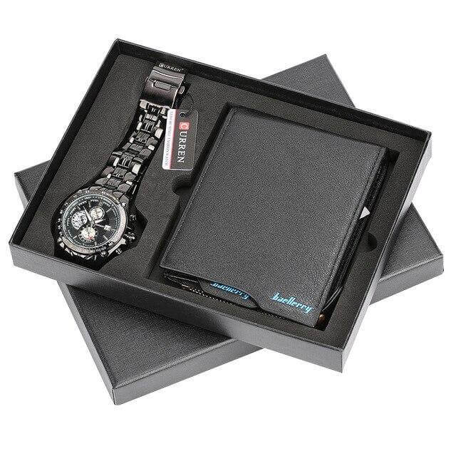 Men Watches Steel/Leather Gift Set - Image 13