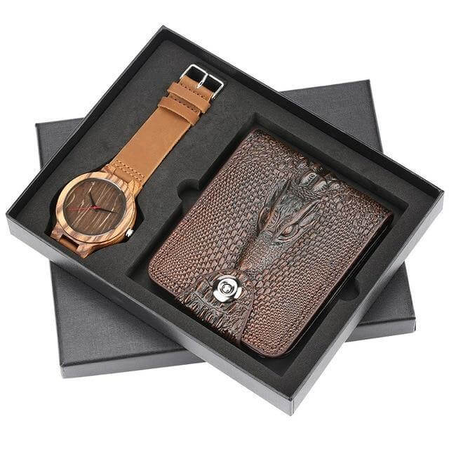 Men Watches Steel/Leather Gift Set - Image 15