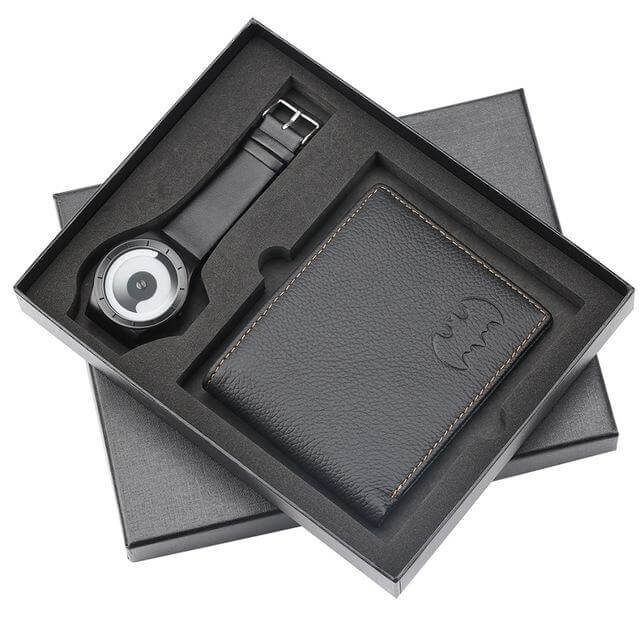 Men Watches Steel/Leather Gift Set - Image 2