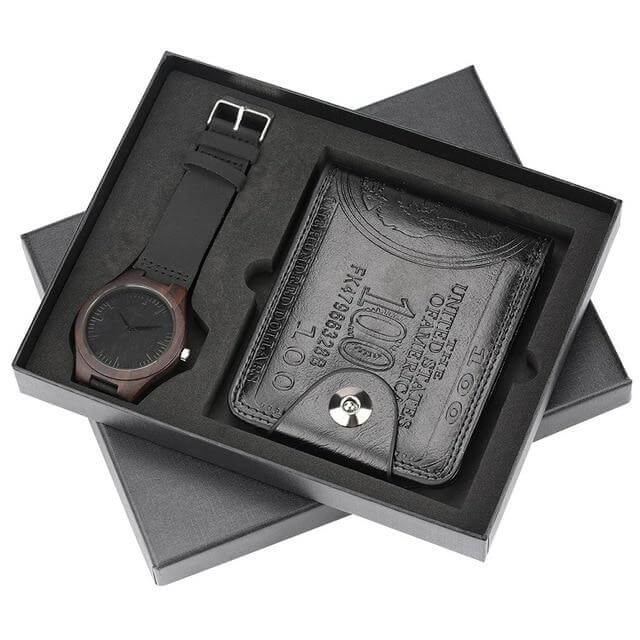 Men Watches Steel/Leather Gift Set - Image 3