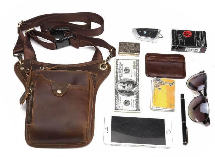 Men's Shoulder Messenger Leather Bag - Image 3