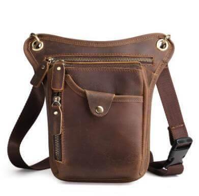Men's Shoulder Messenger Leather Bag - Image 4