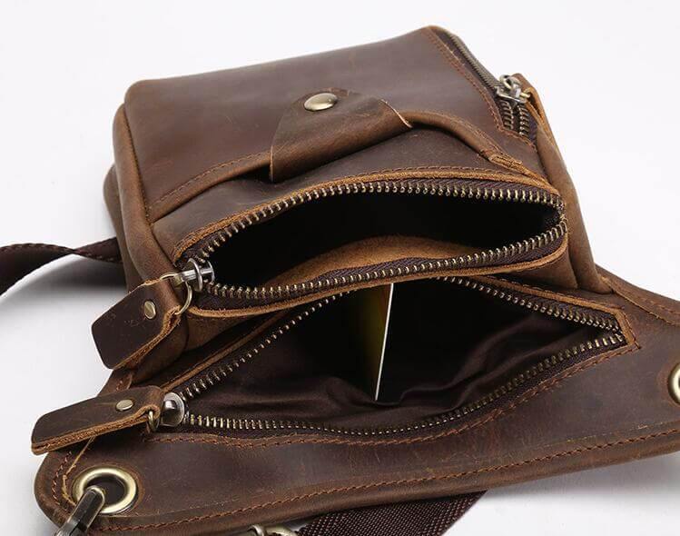 Men's Shoulder Messenger Leather Bag - Image 5