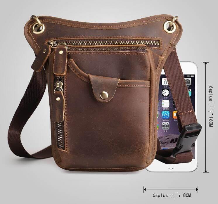 Men's Shoulder Messenger Leather Bag - Image 7