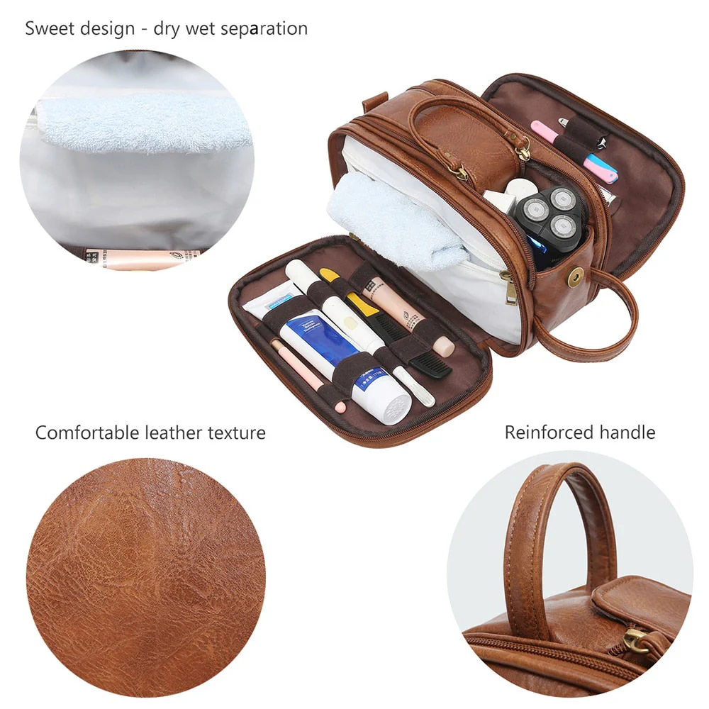 Mermaid Dream Waterproof Leather Travel Makeup Storage Bag - Image 2