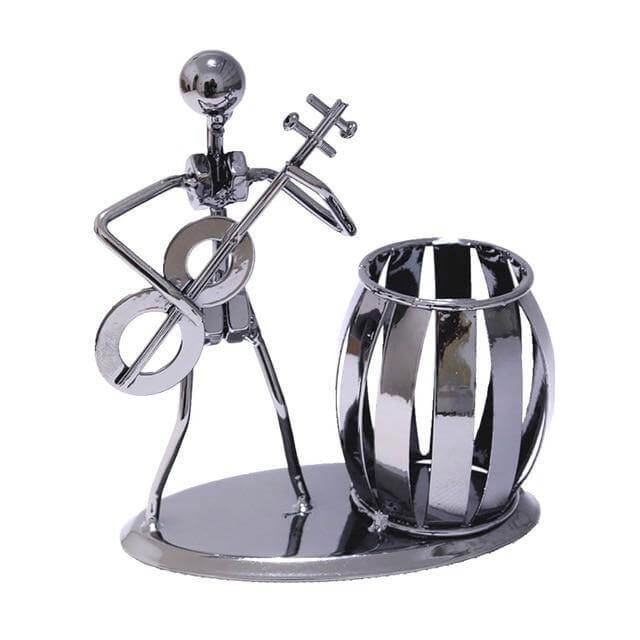 Metal Guitar Bass Violin Rocker Pen Holder - Image 4