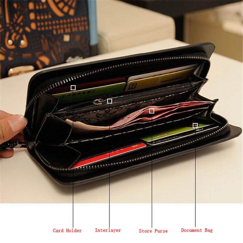 Metal Skull Leather Wallet Purse - Image 3